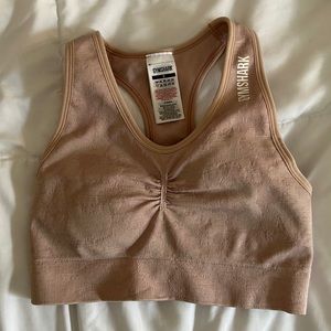 Gymshark Adapt Camo Seamless Racer Back Sports Bra - Light Pink